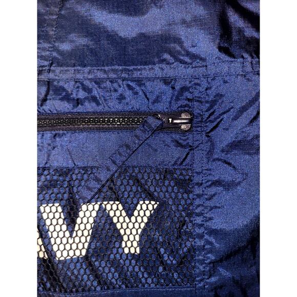 Vintage Old Navy Spell Out Anorak Style Jacket Men’s S Nylon Windbreaker Hooded - Picture 3 of 16